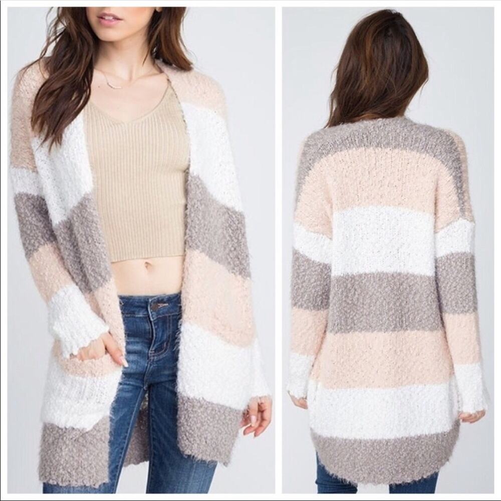 Popcorn color blocked sweater Size S/M